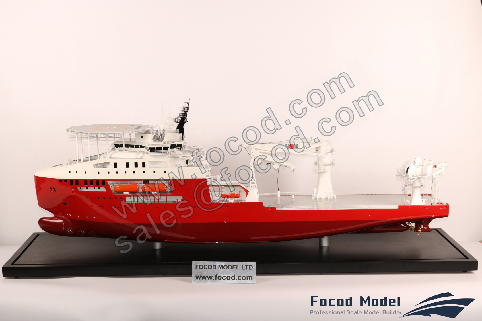 custom made model of 143m Offshore Support Vessel Far Sentinel